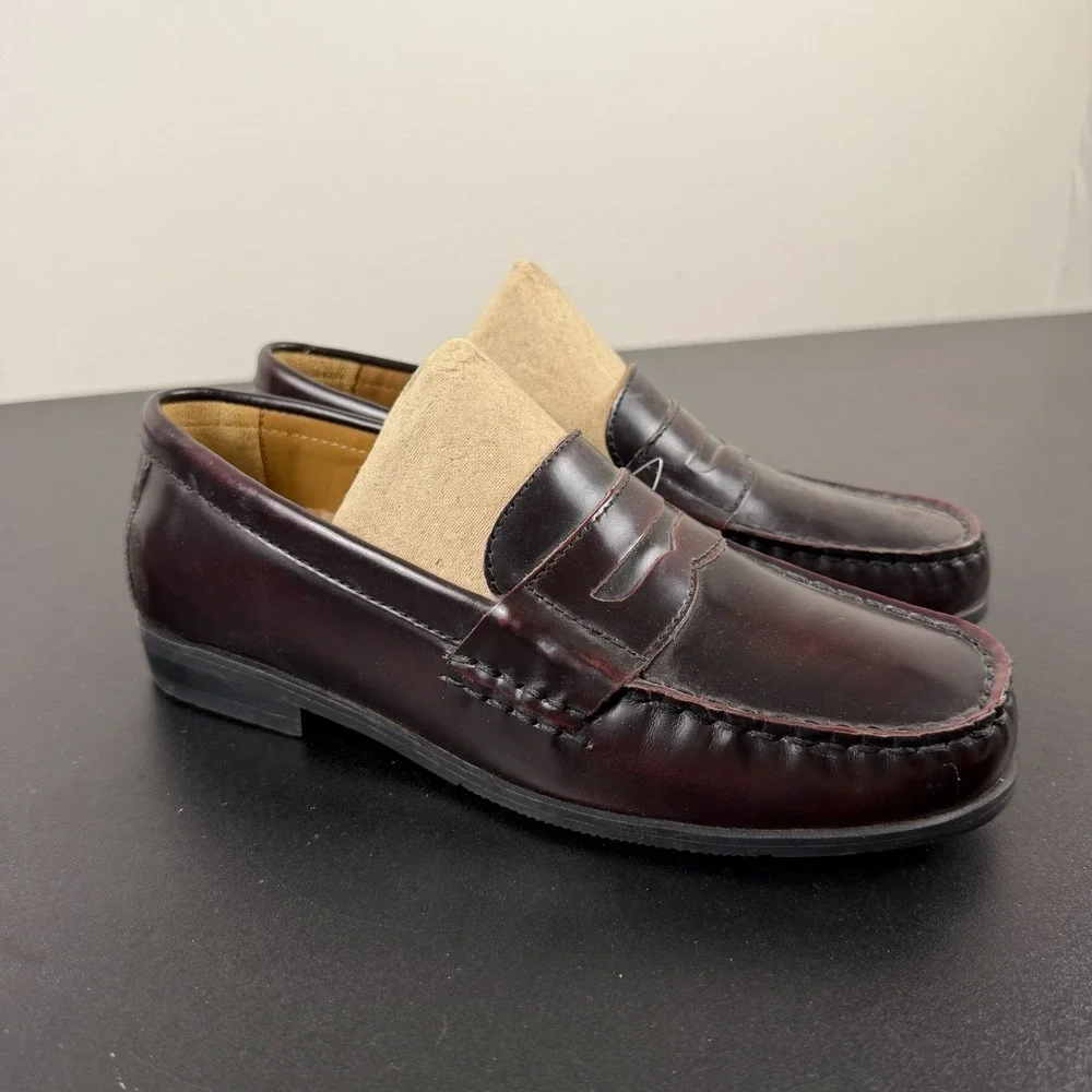 Cole Haan Air Pinch Penny Loafers Men's 5 Brown Burgundy Leather Classic Slip On